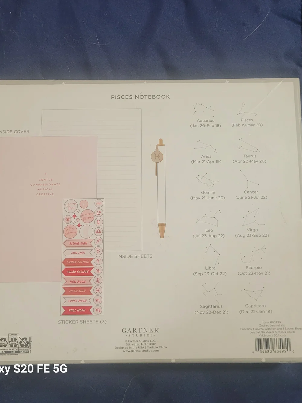 Pisces Pink Journal Set